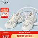 他她（TATA）厚底老爹鞋女網(wǎng)面透氣白色運(yùn)動(dòng)鞋薄款夏WOG18BM4 米色 36