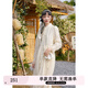 紫涵（ZIHAN）紫涵肌理感提花襯衫連衣裙女秋季輕國(guó)風(fēng)長(zhǎng)袖中長(zhǎng)款網(wǎng)紗裙 皦玉白 S