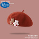 迪士尼（Disney）兒童貝雷帽女童帽子秋冬季2025新款洋氣女孩蓓蕾帽寶寶春秋毛絨帽 雙小熊蓓蕾-焦糖 (升級款)參考2-8歲/帽圍48-54cm