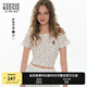 Teenie Weenie小熊女裝T恤2025夏季新款活力清新田園碎花圓領(lǐng)短袖 象牙白 M