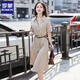 羅蒙（ROMON）歐貨高級感連衣裙女2025夏季新款時尚氣質(zhì)OL收腰顯瘦襯衫裙女子潮 卡其色 S （建議100斤以內(nèi)）