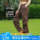 駱駝（CAMEL）【傘兵褲】速干工裝褲女寬松闊腿褲戶外徒步登山長褲降落傘褲9196