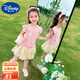 迪士尼（Disney）童裝女童夏季套裝洋氣兩件套兒童夏裝小鴨子上衣褲子小女孩連衣裙 飛袖玩偶掛件- 粉色套裝 90 建議1~2歲（80-90cm）