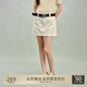 歐時(shí)力OCHIRLY 包臀牛仔褲裙短裙半身裙氣質(zhì)配腰帶女2025春夏新款 杏仁黃 S