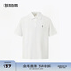 CHINISM CH赤塵翻領(lǐng)簡(jiǎn)約刺繡polo衫男士夏季新品商務(wù)短袖t恤涼感半袖上衣 本白色 L