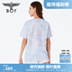 BOY LONDON夏男女同款數(shù)碼印花可愛小熊時(shí)尚圓領(lǐng)T恤N01023 藍(lán)色 XS