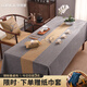 駱易家（Lorica）新中式防水桌布茶桌墊布中國(guó)風(fēng)書法桌蓋布長(zhǎng)方形禪意棉麻茶幾臺(tái)布 麻色-【防水多麗絲麻】 130*220cm(建議桌長(zhǎng)140-150cm)
