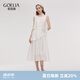 歌莉婭無(wú)袖連衣裙女夏季穿搭2025新款漂亮海邊薄紗裙子1E4R4K19B 07W米色 S