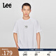 Lee25春夏新品舒適版圓領(lǐng)鐳射光盤圖案男短袖T恤休閑LMT0098444LE 白色 L