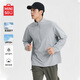 名創(chuàng  )優(yōu)品速干t恤男半高領(lǐng)長(cháng)袖吸濕運動(dòng)打底衫男士健身跑步上衣Z 淺灰 L