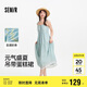 森馬（Semir）連衣裙女條紋蛋糕裙甜美元?dú)?025夏度假風(fēng)蕾絲吊帶裙109325114029