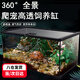 茨格曼 爬寵飼養箱守宮蜥蜴爬寵缸玻璃雨林缸寄居蟹角蛙蜘蛛爬蟲(chóng)飼養箱# 高透玻璃鋼BT01-【20*20*16cm】