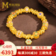 鳴鉆國際滿園春色黃金手鏈足金琺瑯花絲轉(zhuǎn)運珠碎金盤纏手串生日禮物送女友 【滿園春色盤纏手鏈】一物一證
