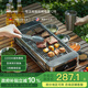 法詩緹（Fastee）電烤爐烤肉鍋電烤盤 家用電燒烤爐烤串機(jī) 2200W大功率無濃煙戶外電烤架烤串烤肉 FST-50C
