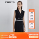 PORTS寶姿 商場同款新品女裝無袖西裝收腰連衣裙三醋纖LL8D272KWB008 黑色 XL (10)