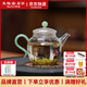 天福茗茶彼物玻璃茶壺 泡茶壺家用花茶綠茶套裝功夫沏茶耐高溫茶具 清韻玻璃壺-玉色 230ml