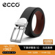 愛(ài)步（ECCO）男士方扣牛皮皮帶禮盒商務(wù)休閑腰帶黑色910589290922黑色/深棕色