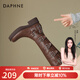 達(dá)芙妮美拉德西部牛仔靴女夏季2025新爆款高長筒靴復(fù)古騎士靴配裙馬丁靴 棕色【長筒】 37
