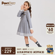 PawinPaw【學院風】卡通小熊童裝春季女童淑女長袖連衣裙 灰色/15 140 cm