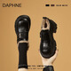 DAPHNE加絨加厚樂(lè )福鞋女款冬季2025新款復古毛毛鞋厚底百搭小皮鞋