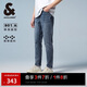 杰克·瓊斯（JACK&JONES） 秋潮紐扣腰頭水洗磨白做舊抓痕彈力修身牛仔長(zhǎng)褲男225132135   