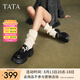 他她（TATA）邢菲同款偵探家英倫厚底樂(lè)福鞋女鞋小皮鞋單鞋秋7OL29CA4 7OL29CA4黑色（一腳蹬款） 35
