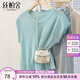 絲柏舍簡(jiǎn)約針織衫2025夏季新款女裝時(shí)圓領(lǐng)套頭優(yōu)雅螺紋上衣S52X4177Z