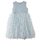 哈齒哈齒童裝兒童背心裙夏季新款公主裙女童仙氣紗裙寶寶禮服裙設計感 藍色 130