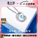 ?？ㄒ?HEEKAIYI項(xiàng)鏈女士海藍(lán)寶石項(xiàng)鏈奢侈首飾七夕情人節(jié)生日禮物送老婆送女友 海藍(lán)寶石項(xiàng)鏈-18k金鏈