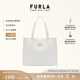 芙拉（FURLA）【七夕禮物】1927粒紋牛皮大號(hào)女士上班族通勤手提包托特包大容 棉花糖白