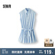 森馬（Semir）連衣裙女設(shè)計感文藝夏季2025蕾絲收腰無袖短裙溫柔系109325114031