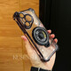 【品牌原裝】適用華為pura70pro+手機殼新款p70ultra全包防摔支架 【黑色】旋轉解壓陀螺支架+四角加厚氣囊+鏡頭膜 華為Pura 70 Pro
