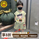 G.DUCKKIDS小黃鴨童裝哪吒兒童服裝男童夏套裝2025新款運動寶寶男孩無袖衣服 綠色 可亮燈 120