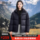 雪中飛秋冬加厚羽絨服男女短款連帽時尚休閑高充絨保暖防寒面包服外套 丹青色 3XL 190/104A