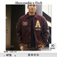 ABERCROMBIE & FITCH男裝24春秋款美式LOGO機車棒球服飛行員夾克外套KI132-4103 紅棕色 XS (170/84A)