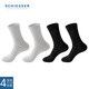 舒雅（Schiesser）男士襪子Becover系列莫代爾錦綸桑蠶絲男襪【4雙裝】E5/22345K 白色+黑色 4雙 M 25-26cm