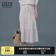 Teenie Weenie小熊半身裙女2025年夏季新款法式蕾絲鏤空花邊長(zhǎng)裙 象牙白 L