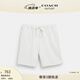 蔻馳（COACH）奧萊男士同系色經(jīng)典標(biāo)志老花短褲純棉休閑舒適 灰白色 L