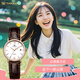 天王（TIAN WANG）手表女 考試專用手表滄海系列皮帶石英白盤棕帶LS3874P.D.LC.W.A