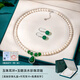 查克拉正品淡水珍珠項(xiàng)鏈媽媽款銀項(xiàng)鏈女玉髓吊墜珠寶送母親的生日禮物 B款珍珠延長款+耳環(huán)【專柜禮盒】