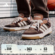 adidas ENTRAP美式校園風(fēng)運(yùn)動板鞋男女少年感復(fù)古籃球鞋阿迪達(dá)斯 巖層深土地棕/白色/暗灰棕   41
