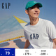 Gap男女裝2025春季新款純棉字母logo短袖T恤常規(guī)上衣美版570044 白色 S 美碼 M亞洲碼175/92A