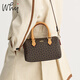why單肩包小包斜挎包波士頓枕頭包新款輕奢高級感包手提包情人節禮物 【小號】啡色YAP872602