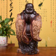 漁者讀木 黑檀木雕刻彌勒佛笑佛實(shí)木家居客廳玄關(guān)裝飾擺放佛教寓意送禮品 手工精雕恭喜佛:高15CM