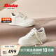 Bata小白鞋女2025春商場(chǎng)牛皮運(yùn)動(dòng)厚底單鞋UEN16AM5 米白 36