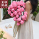 無印良品手工玫瑰花束毛毯子成品披肩毯午睡毯diy創(chuàng)意送女友生日七夕禮物 桑薇-粉色【花束蓋毯 出片神器】 直徑約150cm【拍照出片神器】