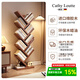 CATHYLOUTTE全實木書架落地置物架家用學生書本收納架臥室書房簡易兒童小書柜 【全實木加厚款】胡桃色9層