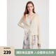 ELLE法式簡(jiǎn)約輕薄V領(lǐng)針織開(kāi)衫女2025夏新款優(yōu)雅修身氣質(zhì)時(shí)尚上衣 杏色 M