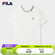 FILA斐樂官方女子短袖T恤2025夏顯瘦圓領(lǐng)休閑運(yùn)動(dòng)上衣