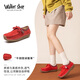 Walker Shop奧卡索女鞋平底單鞋牛皮蝸牛鞋一腳蹬休閑豆豆鞋女?huà)寢屝琕153198